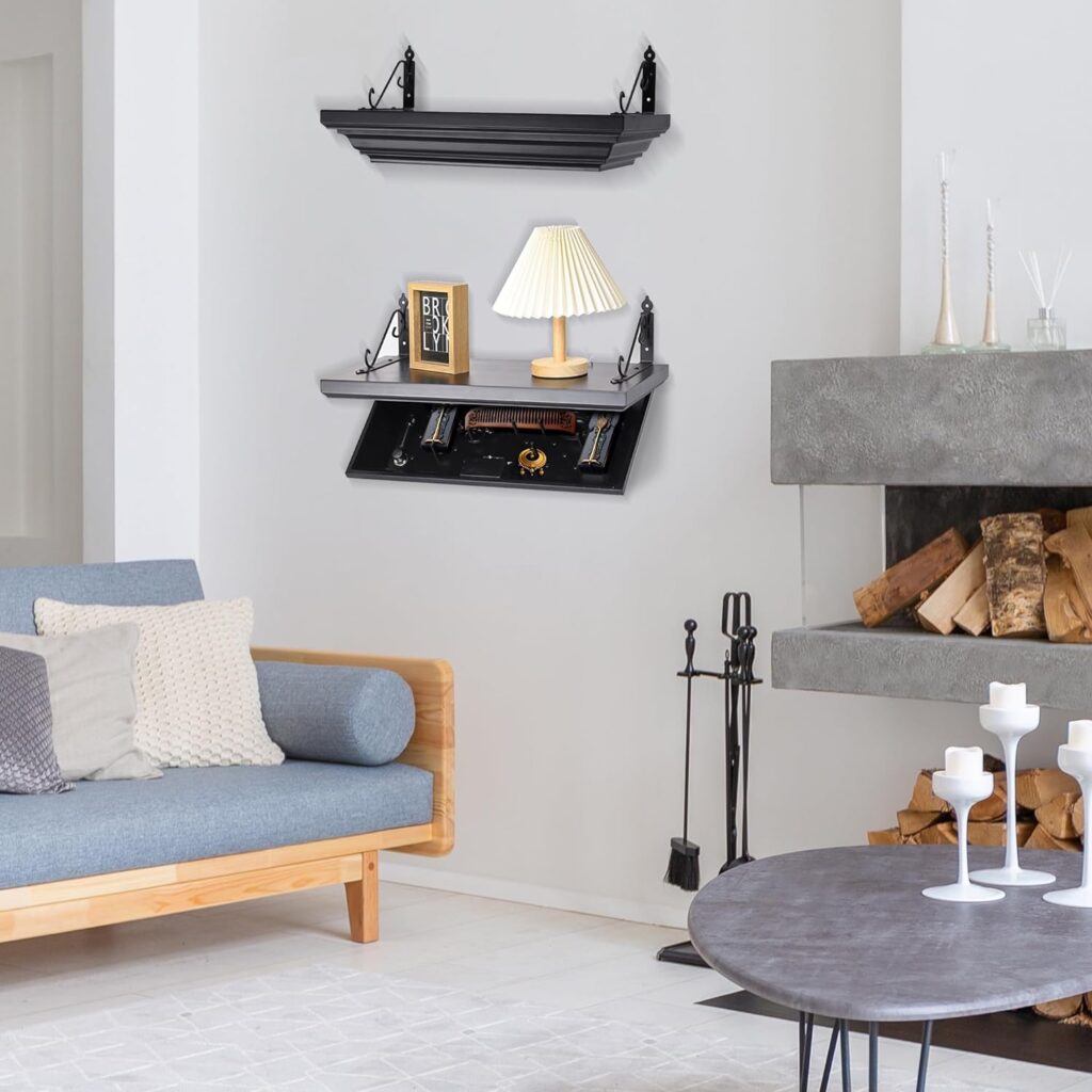 Concealment Furniture, Hidden Trap Door, Automatic RFID Lock, Hidden Wall Safe for Home, Concealment Shelf with Hidden Compartment(Black,1 Pack) Concealment Furniture, Hidden Trap Door, Automatic RFID Lock, Hidden Wall Safe for Home, Concealment Shelf with Hidden Compartment(Black,1 Pack)