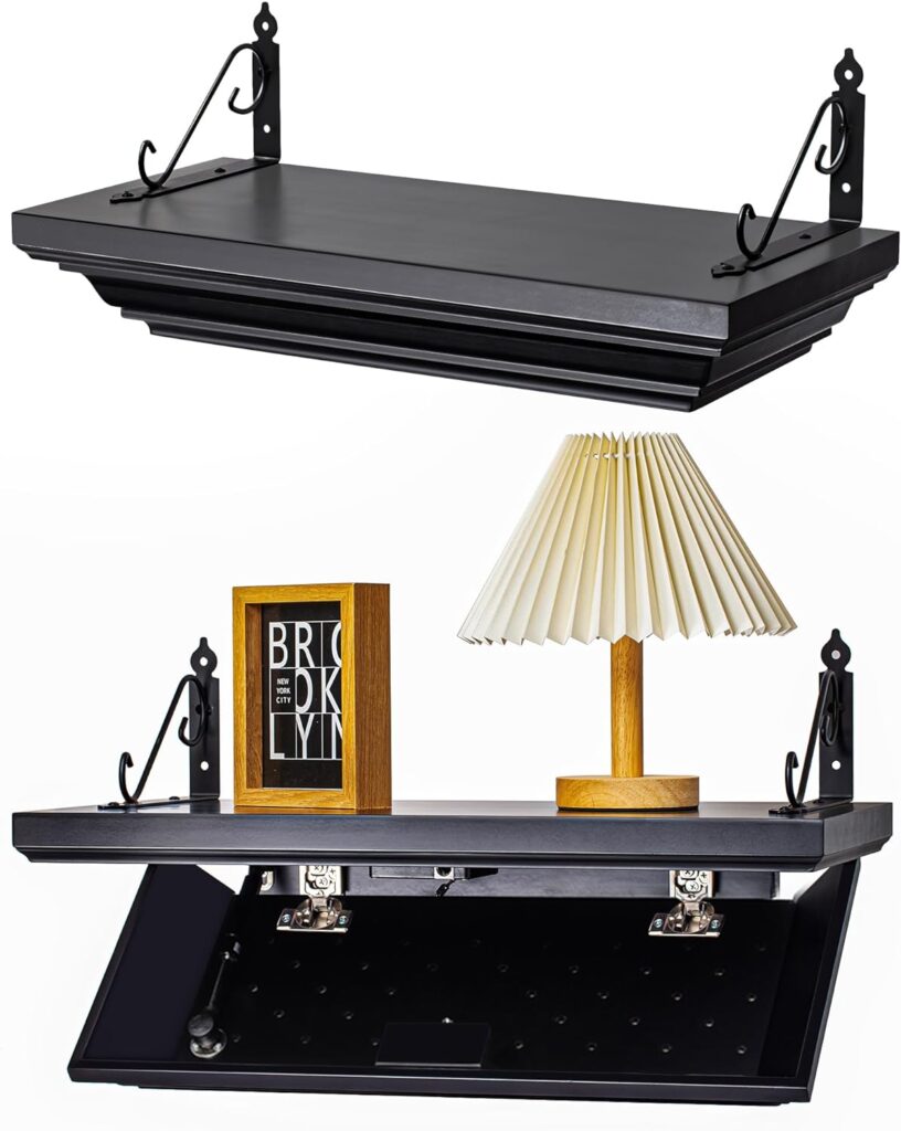 Concealment Furniture, Hidden Trap Door, Automatic RFID Lock, Hidden Wall Safe for Home, Concealment Shelf with Hidden Compartment(Black,1 Pack) Concealment Furniture, Hidden Trap Door, Automatic RFID Lock, Hidden Wall Safe for Home, Concealment Shelf with Hidden Compartment(Black,1 Pack)