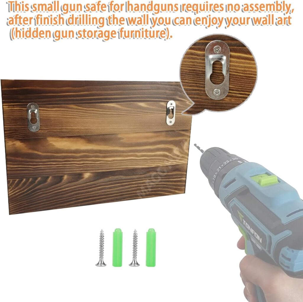 Concealment Shelf for Wall Safe,Hidden Storage Wall Decor,Tactical Traps Shelf,Secret Compartment for Gun Safe,Hidden Storage Photo Frame for Valuables