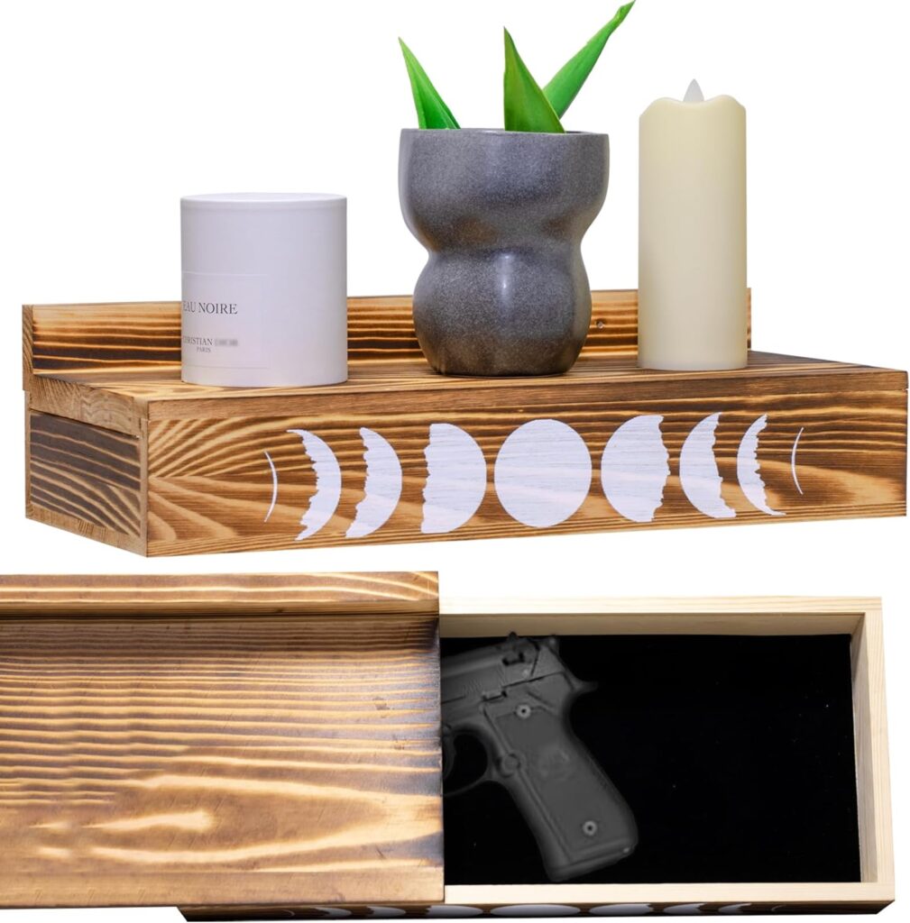 Hidden Storage Wall Shelf - Hidden Safe Concealment Shelf - Wall Shlef with Hidden Space - Wall Shelf with a Compartment for Valuable Items Storage - Hidden Storage Wall Decor