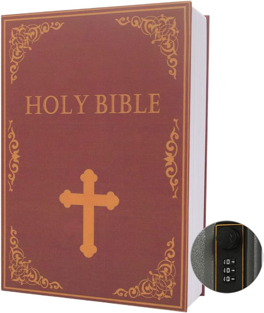 Large Diversion Book Safe Storage Box (Size 10.5×8×2.6) With Security Combination Lock, Dictionary Secret Hidden Safe (Love-Combination)