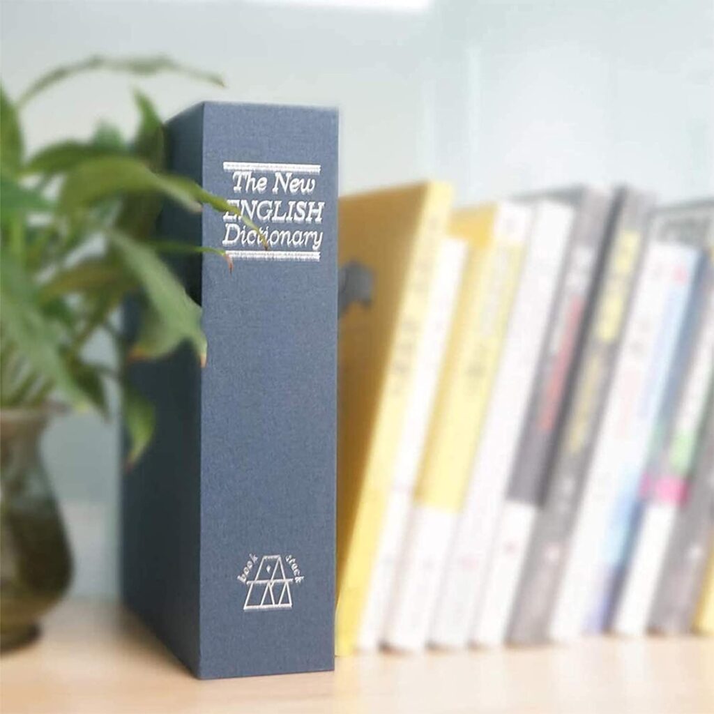 Luwint X-Large Diversion Book Safe Box with Combination Lock, 10.5’’ x 7.8’’ x 2.6’’ Fake Dictionary Metal Hide Stash Container for Storing Money, Jewelry, Gun and Passport (Black) Luwint X-Large Diversion Book Safe Box with Combination Lock, 10.5’’ x 7.8’’ x 2.6’’ Fake Dictionary Metal Hide Stash Container for Storing Money, Jewelry, Gun and Passport (Black)